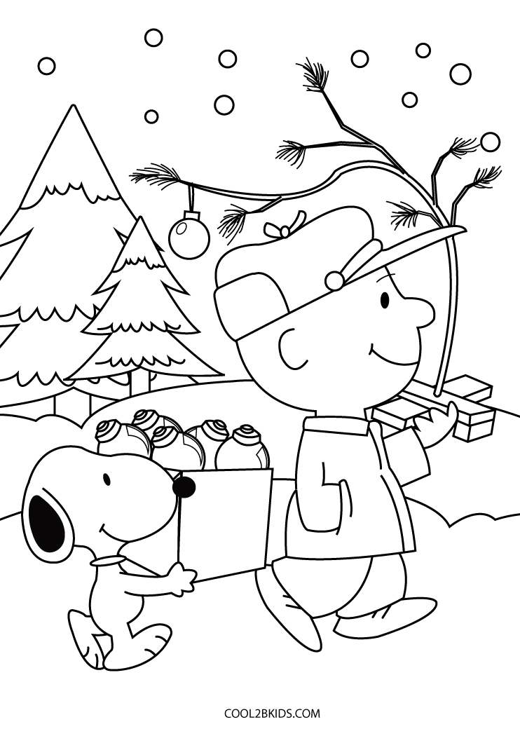 Free printable a charlie brown christmas coloring pages for kids