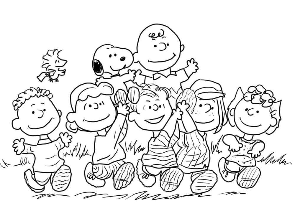 Free charlie brown coloring page