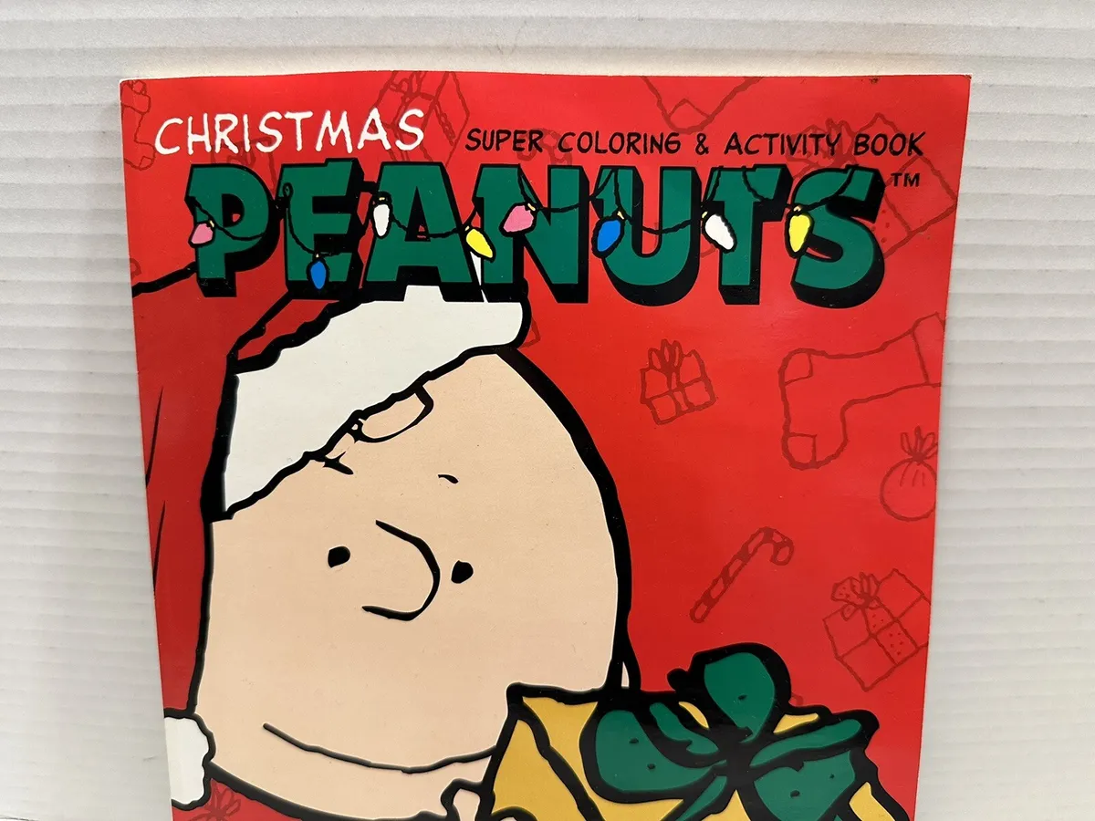 Vintage peanuts christmas coloring book charlie brown landolls activity booklet