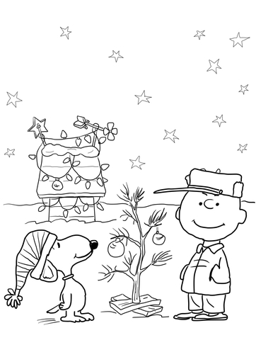 Free printable charlie brown christmas coloring pages for kids