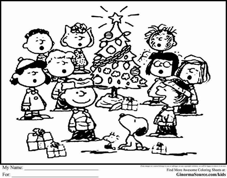 Charlie brown christmas coloring pages