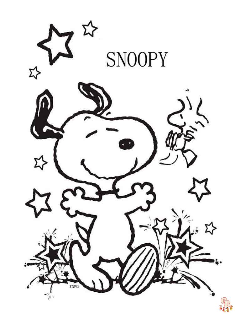 Free printable snoopy coloring pages
