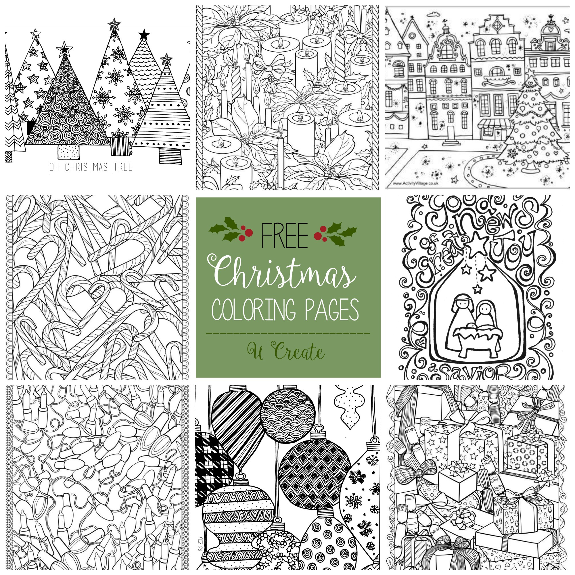 Christmas coloring pages free coloring sheets for adults and kids