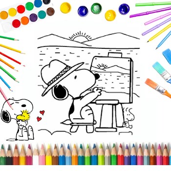 Snoopy coloring pages