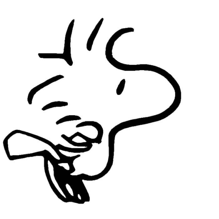 Drawing snoopy coloring page