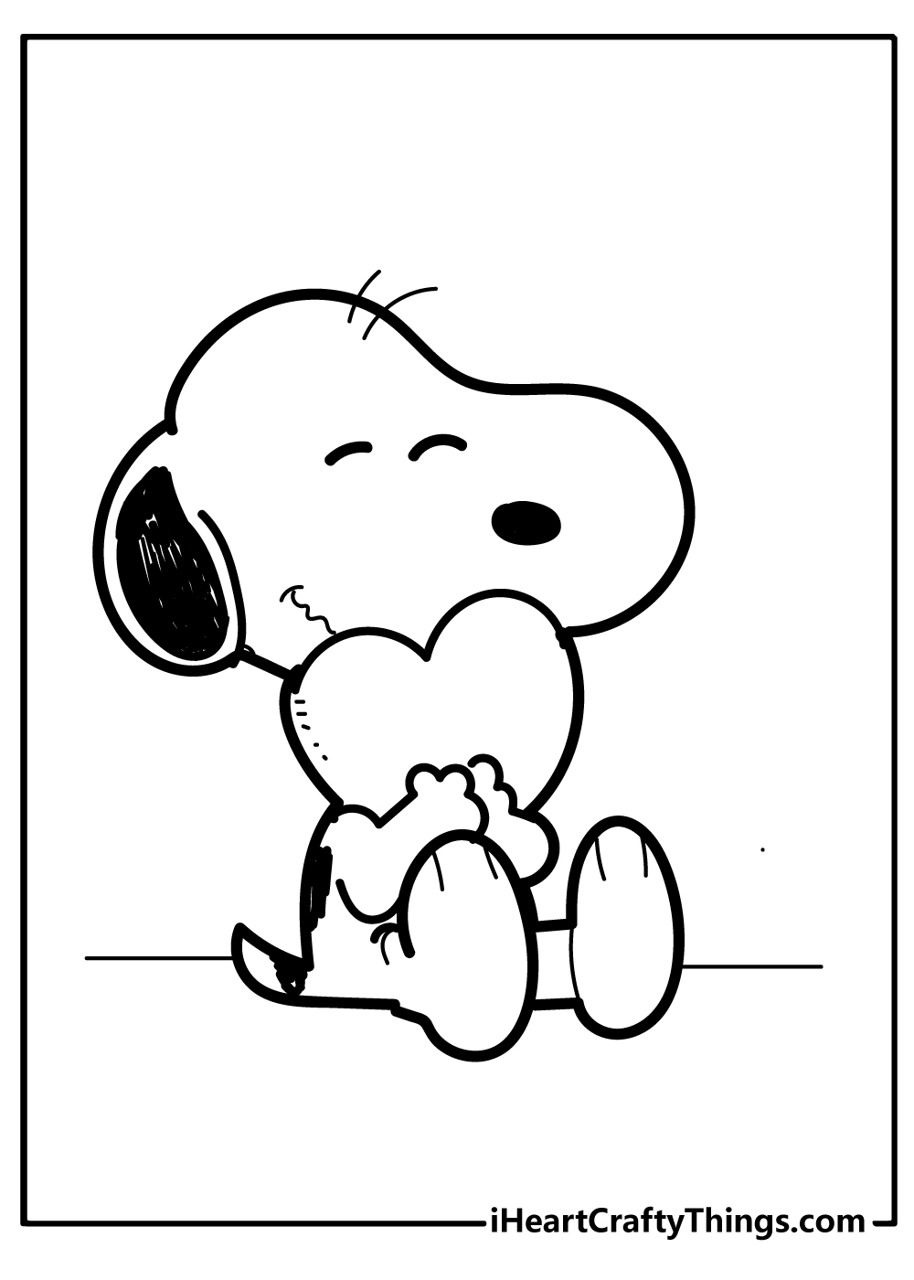 Snoopy coloring pages free printables