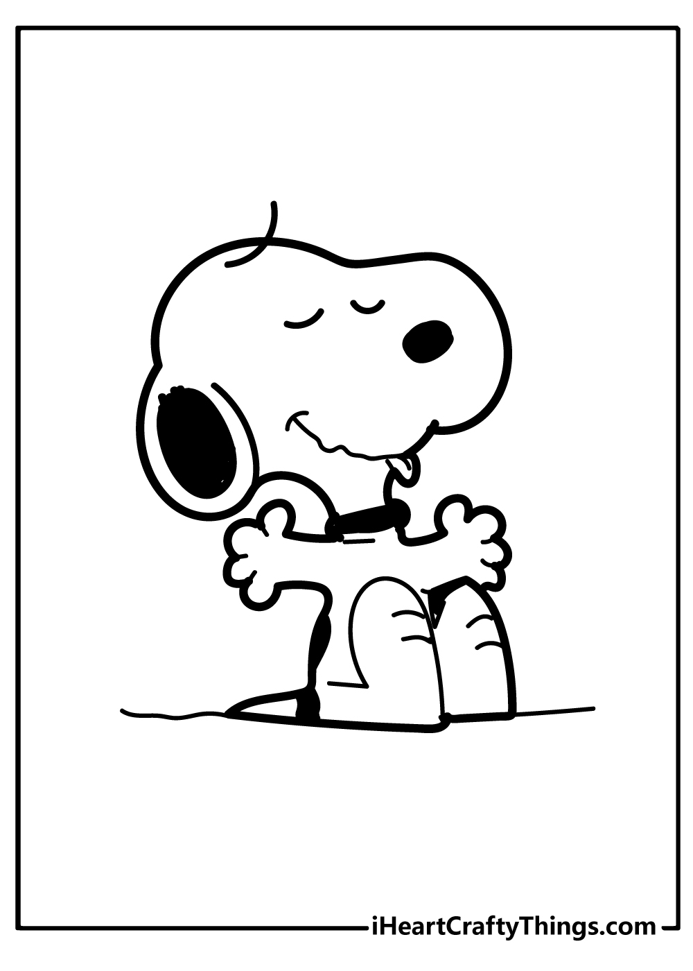 Snoopy coloring pages free printables