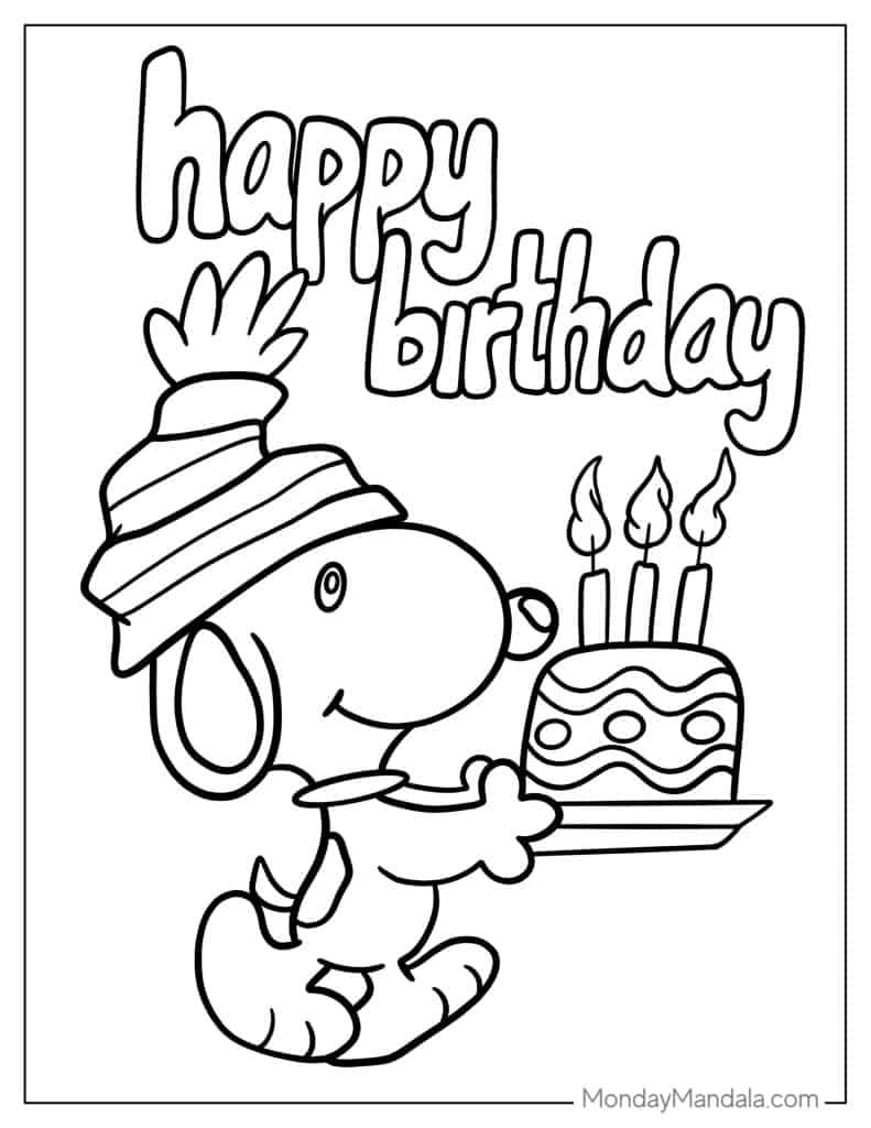 Peanuts snoopy coloring pages free pdf printables