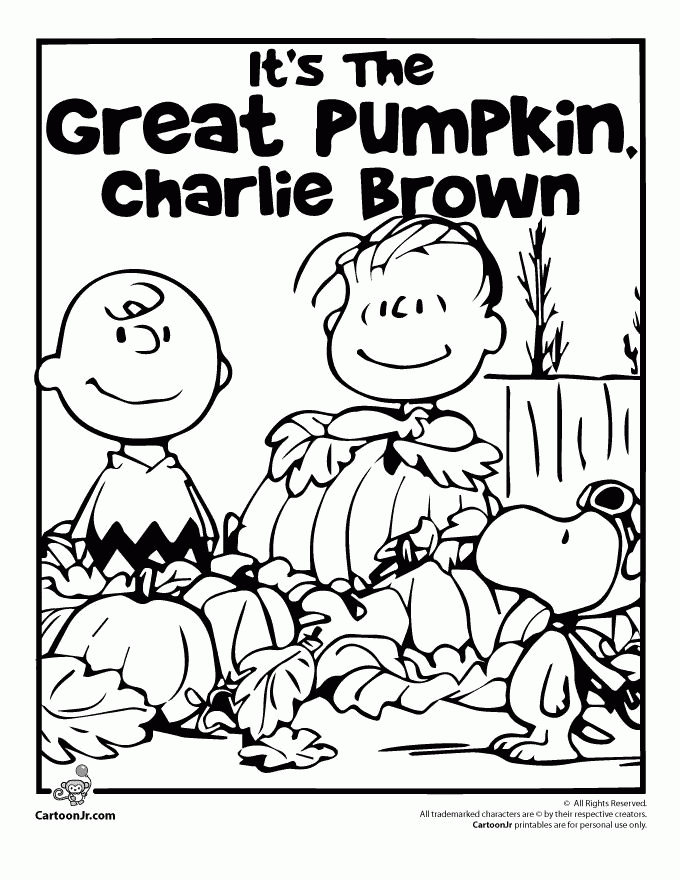 Charlie brown halloween coloring pages