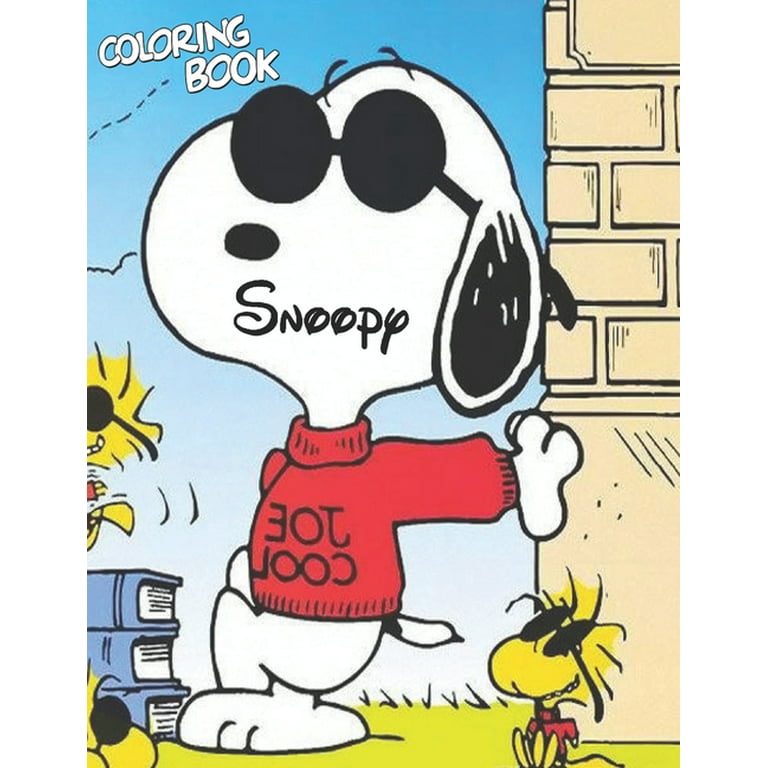 Snoopy coloring book funny snoopy coloring book for kids the peanuts snoopy and charlie brown paperback