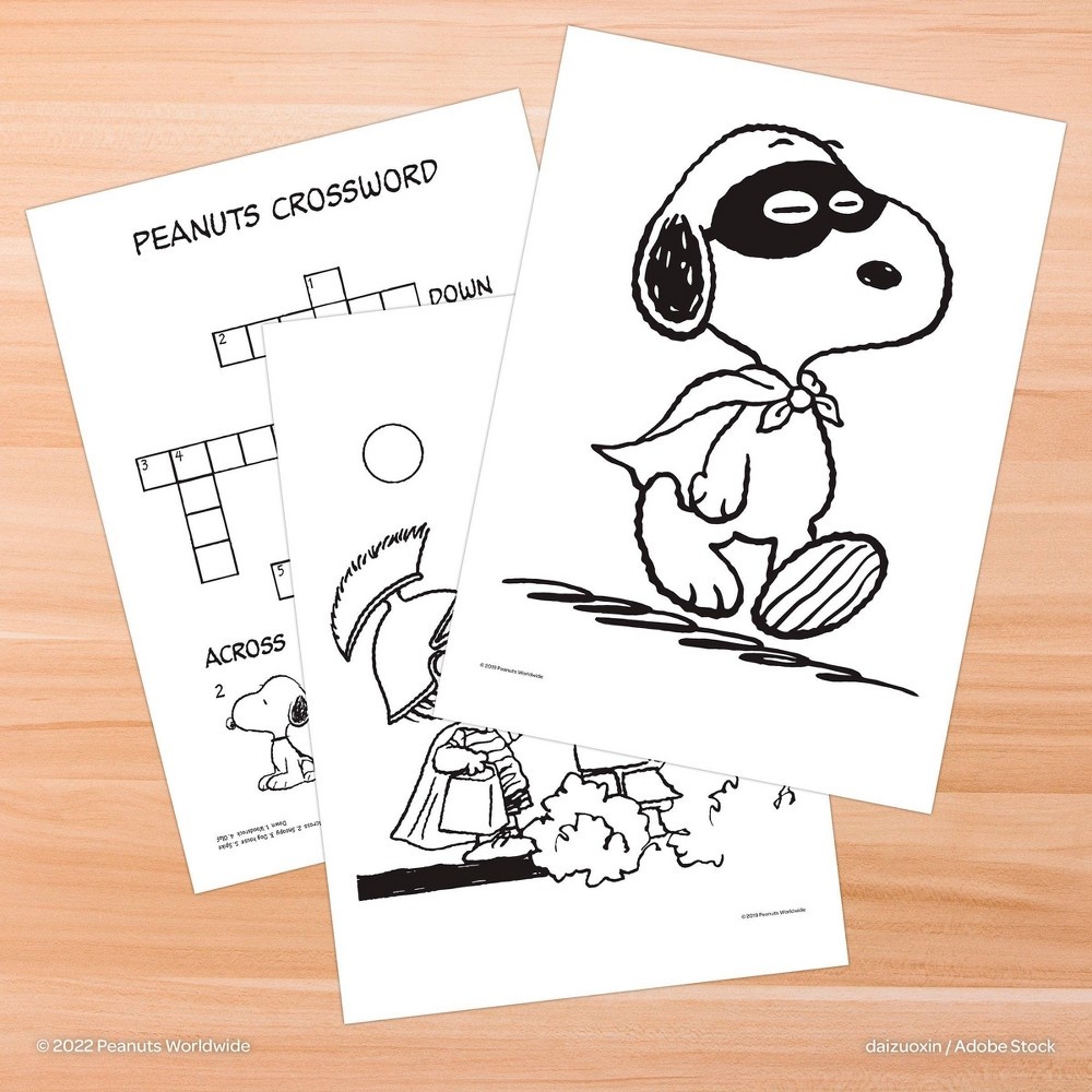 Bendon peanuts halloween coloring book with crayons ct