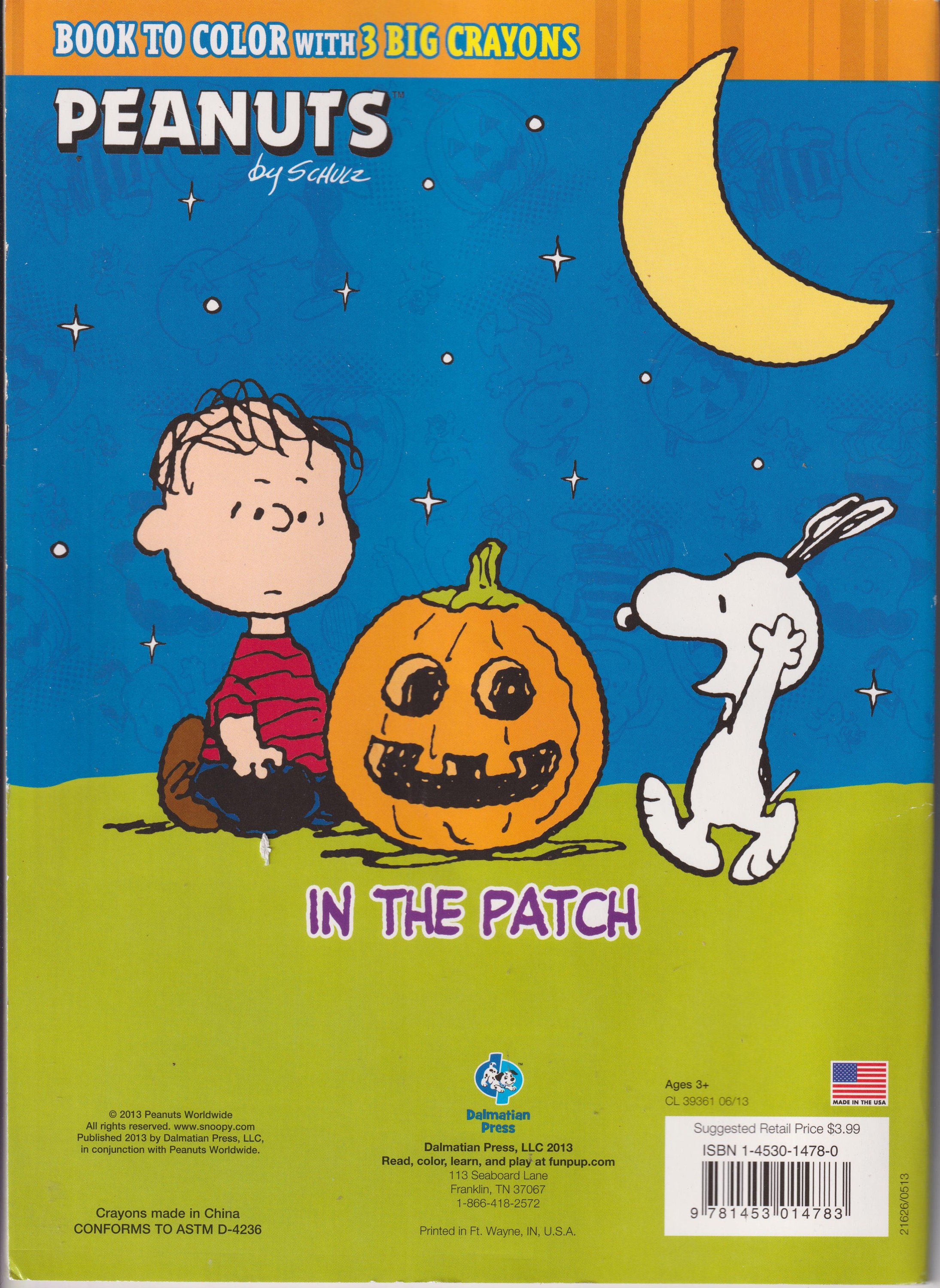 Peanuts in the patch snoopy and the gang halloween coloring book with crayons