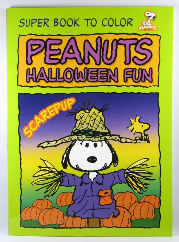 Snoopy scarecrow halloween coloring book