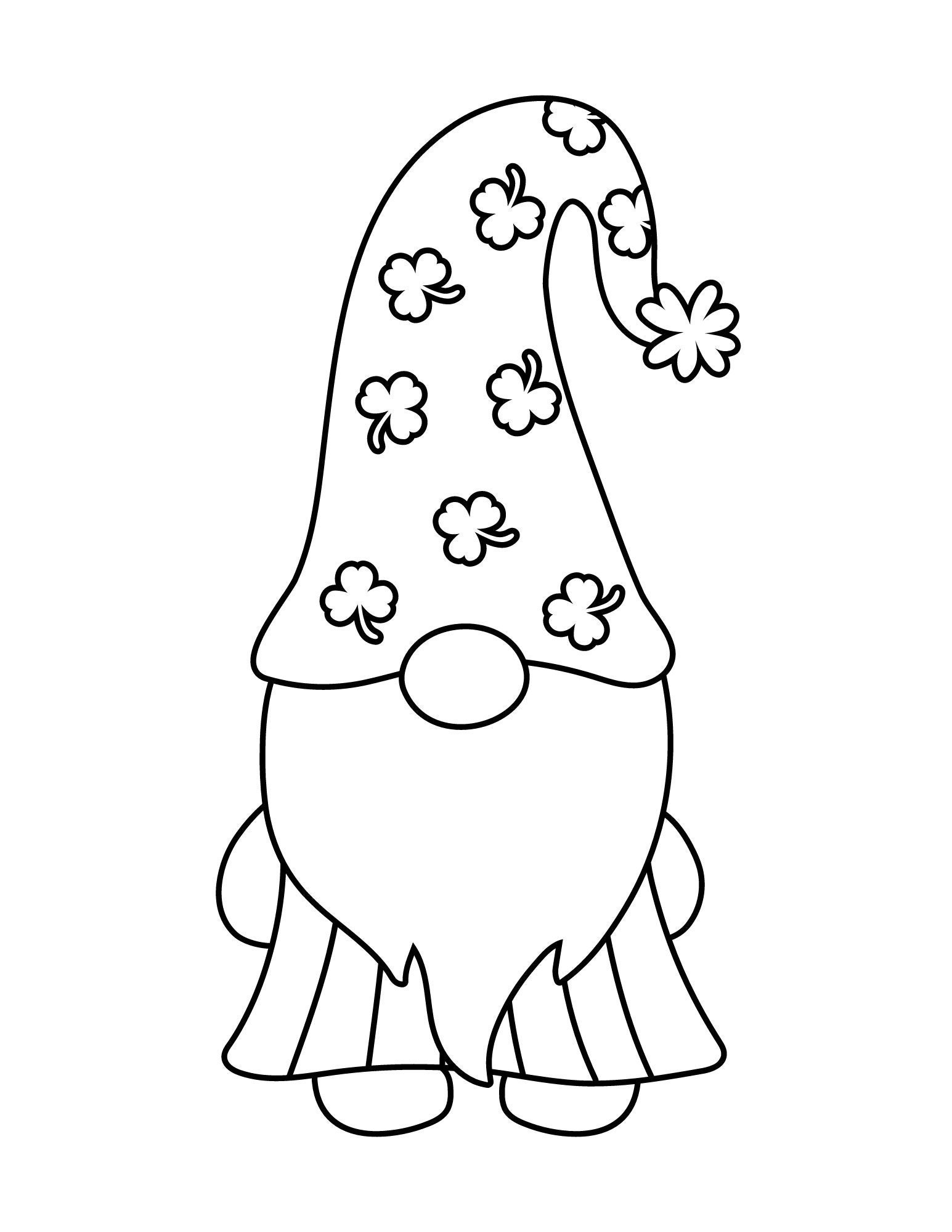 St patricks gnomes coloring pages download now