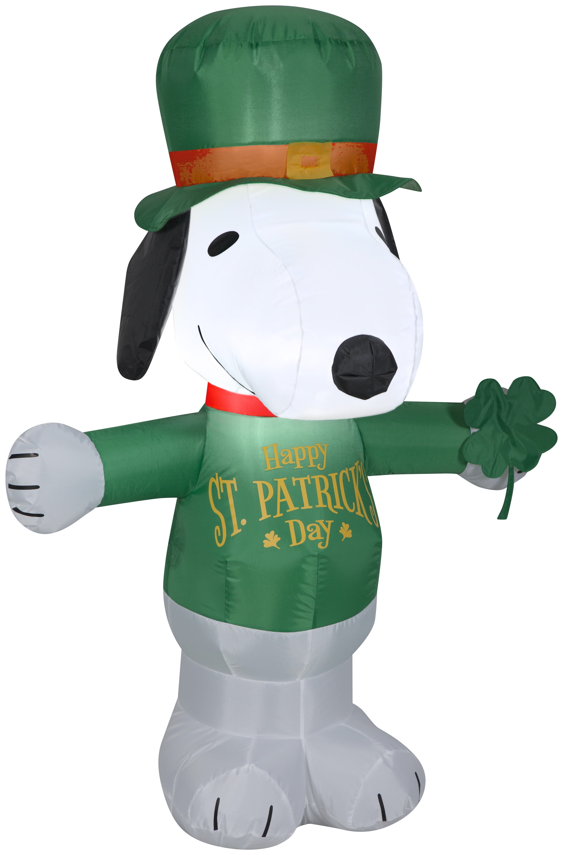 Gemmy airblown inflatable st patricks day snoopy ft tall white