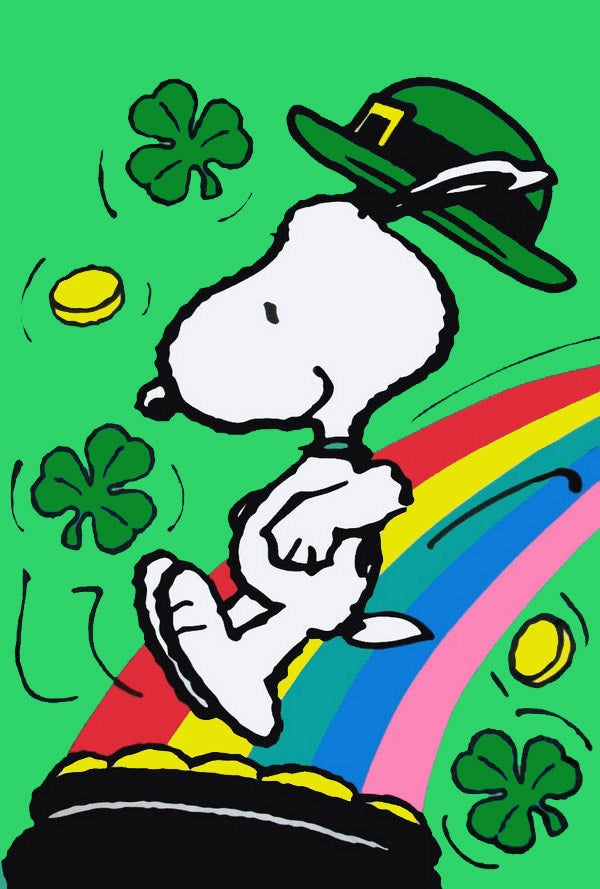 Snoopy st patricks day flag