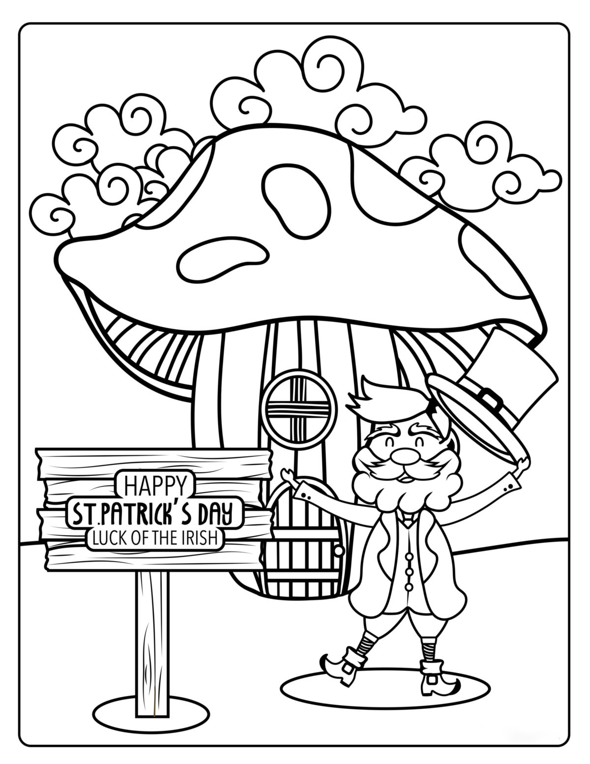 Lucky parade coloring page