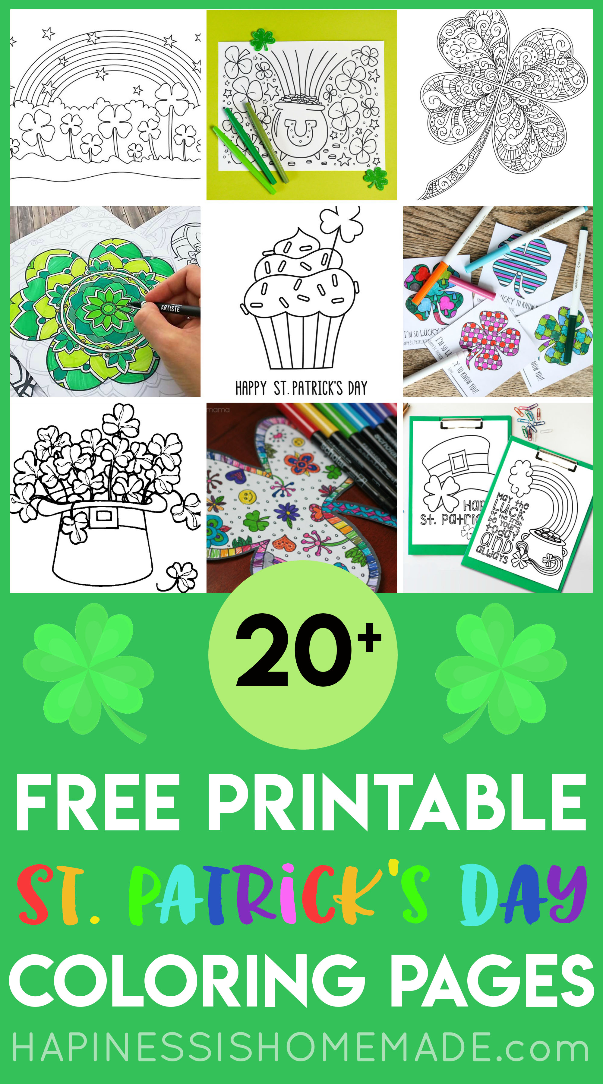 Free st patricks day coloring pages