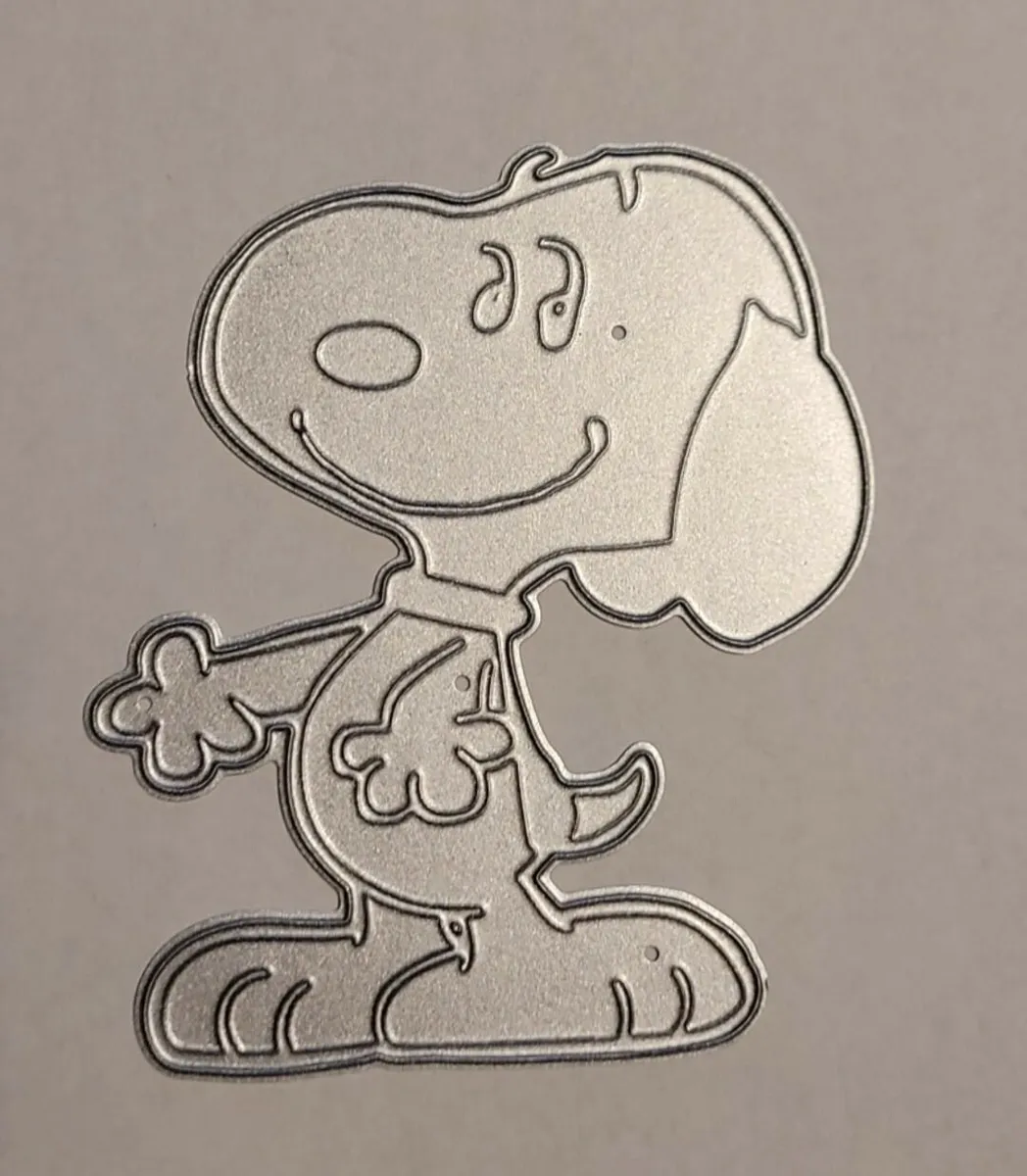 Snoopy standing with his paws out metal cutting die card making scrapbook dies