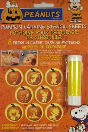 Peanuts pumpkin carving stencil kit