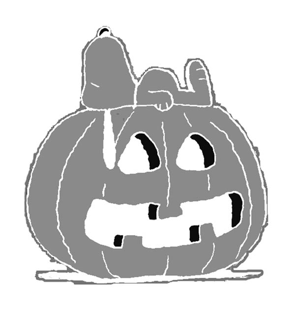 Printable snoopy pumpkin carving template