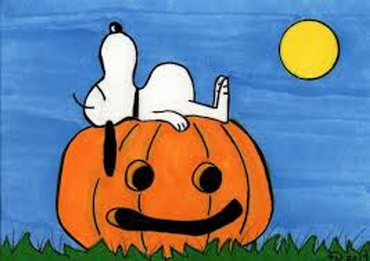 D diamond painting snoopy on a pumpkin kit