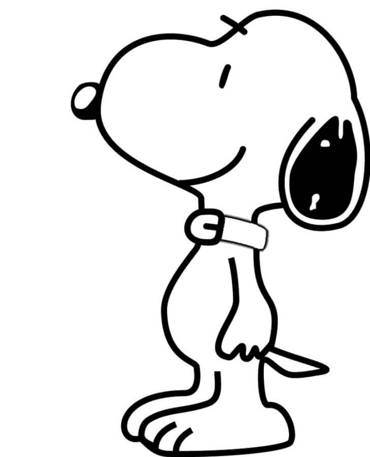 Snoopy and his friends coloring page