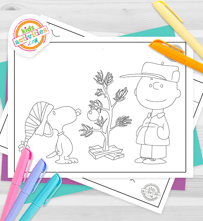 Charlie brown christmas coloring pages kids activities blog