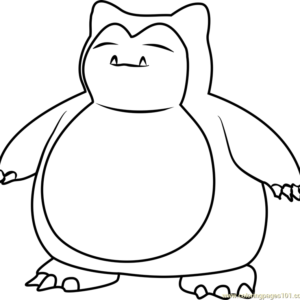 Snorlax coloring pages printable for free download