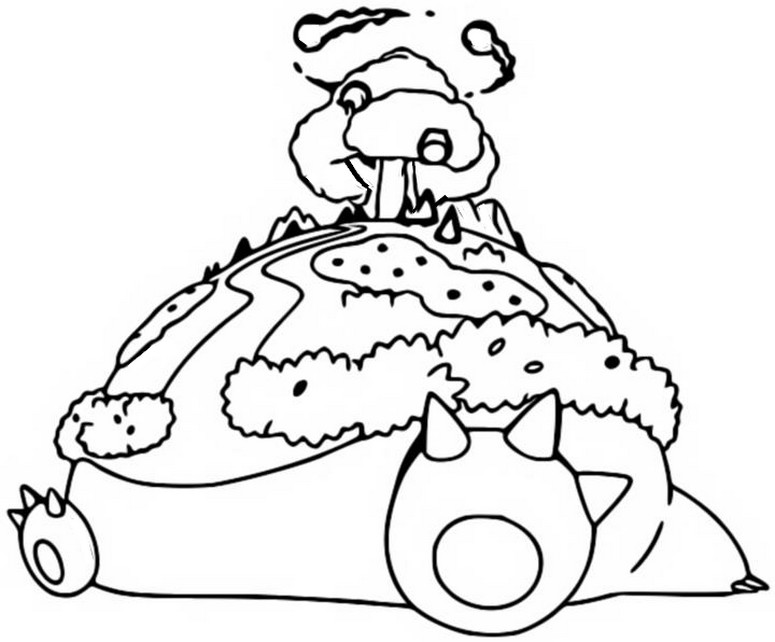 Coloring page gigantamax pokãmon gigantamax snorlax