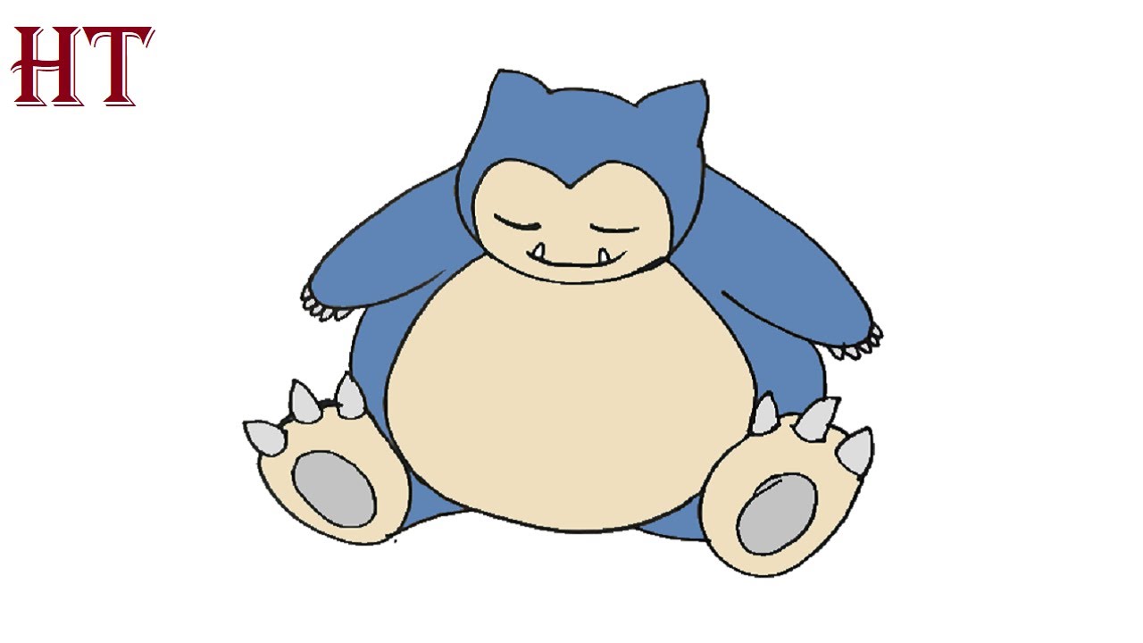 How to draw snorlax easy step by step