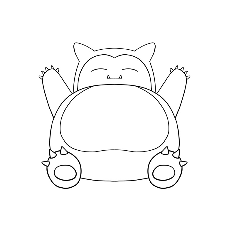 Snorlax coloring page