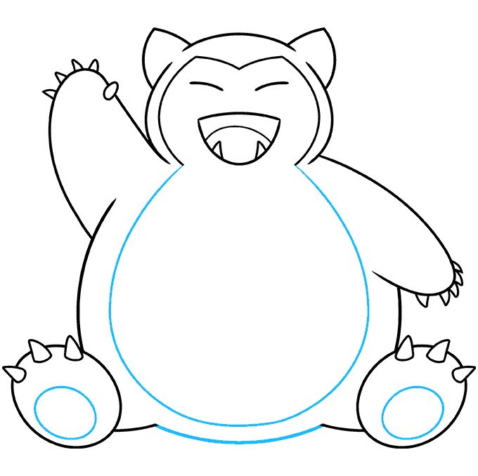 How to draw snorlax pokãmon