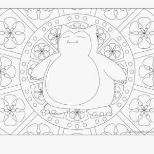 Snorlax coloring pages printable for free download