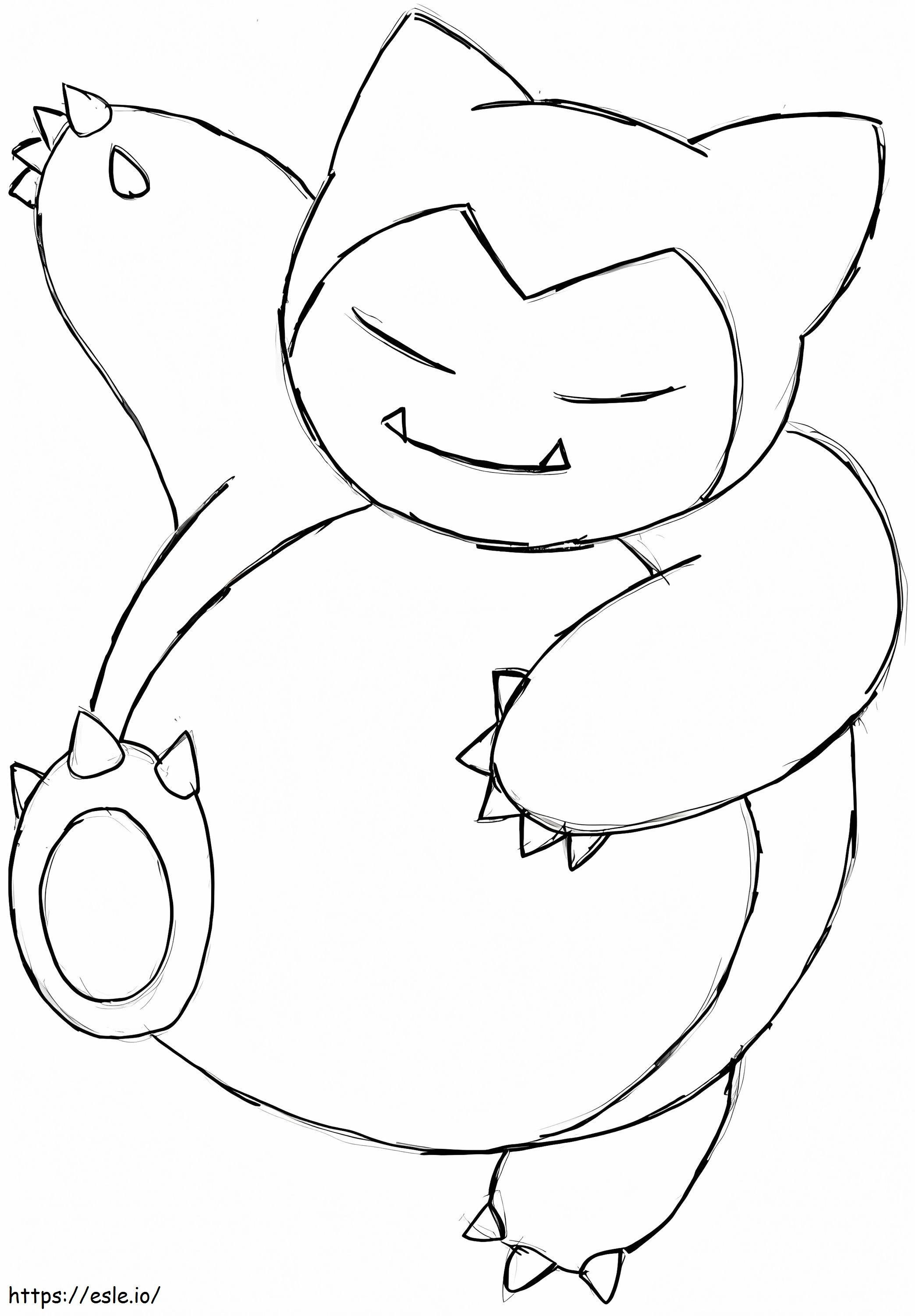 Snorlax sketch coloring page