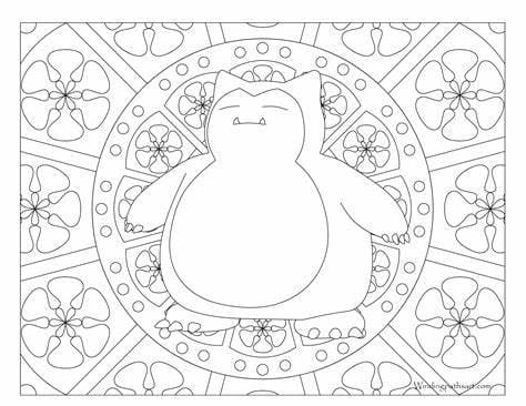 Snorlax image outline coloring page