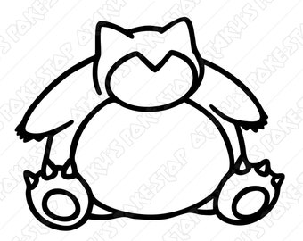 Pokãmon svg snorlax svg file svg outline cricut silhouette instant download digital product