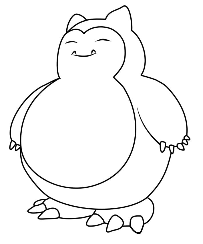 Snorlax pokemon fãrbung seite