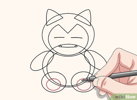 How to draw snorlax with pictures