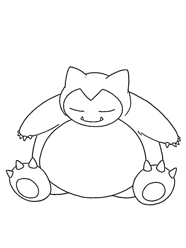 Snorlax pokãmon coloring page