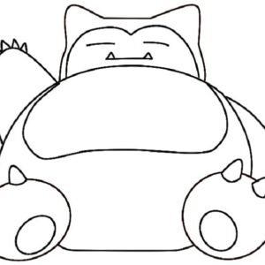 Snorlax coloring pages printable for free download