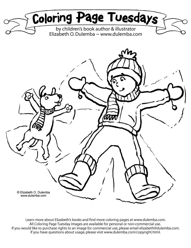 Snow angels coloring page by elizabeth o dulemba elizabeth book angel coloring pages coloring pages