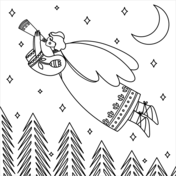 Christmas angels coloring pages free coloring pages