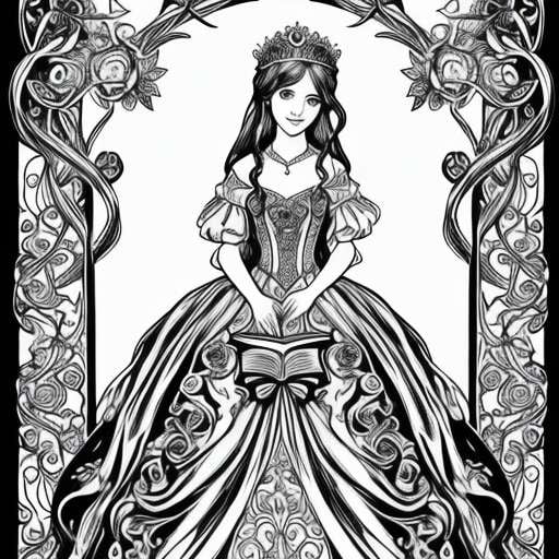 Magical princess coloring pages for children â