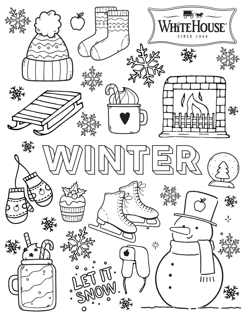 Winter coloring page printable â white house foods official
