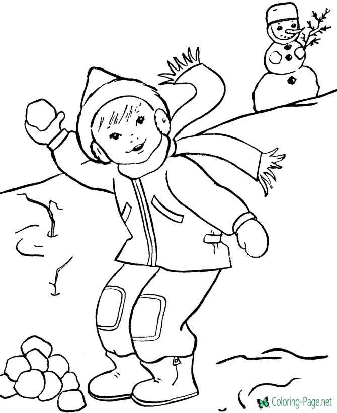 Winter coloring pages