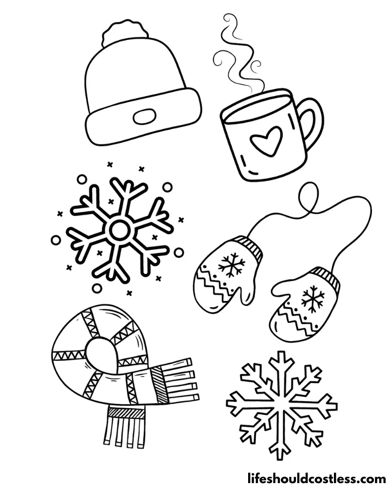 Snow coloring pages free printable pdf templates