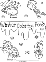 Snow theme coloring pages and printable activities
