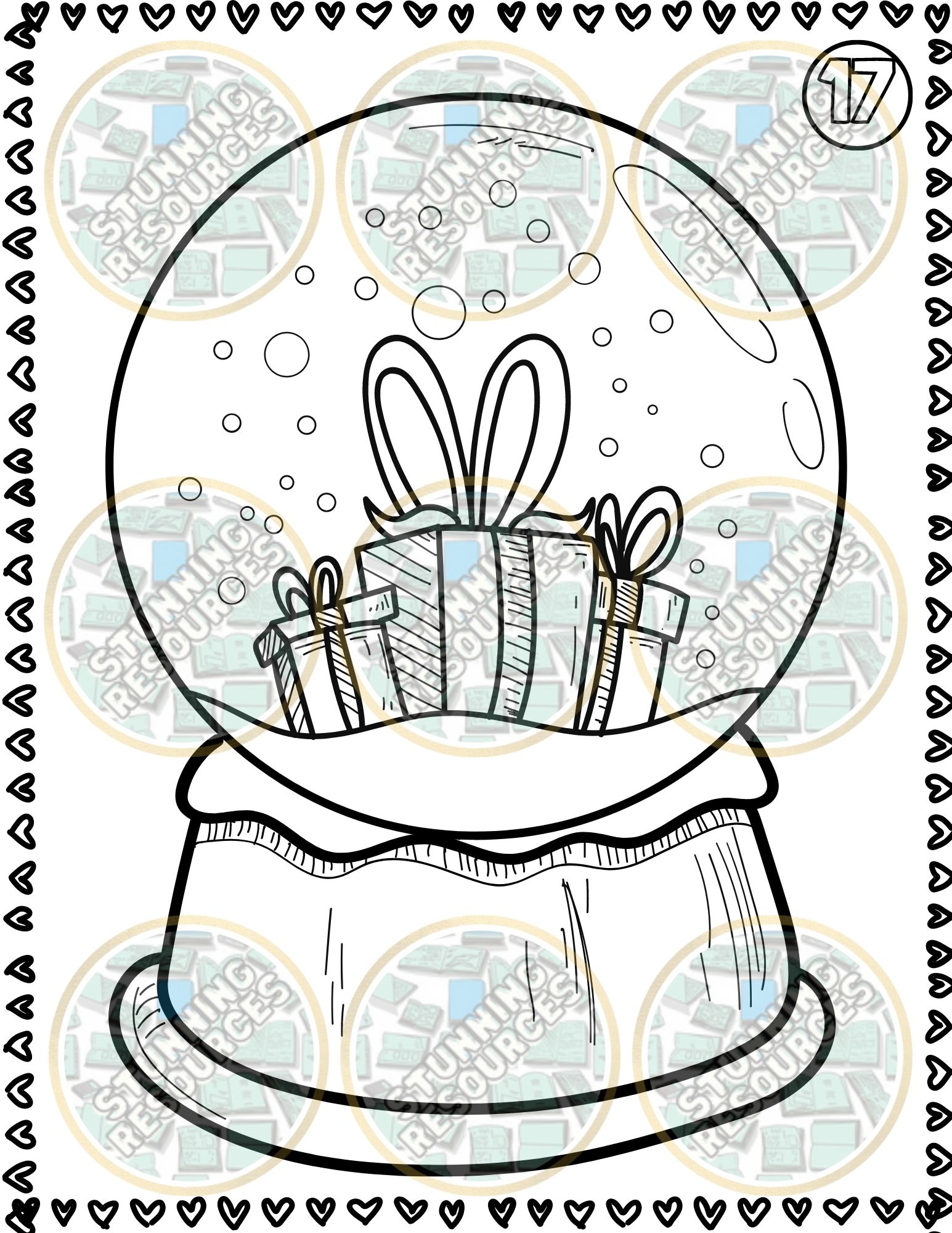 Snow globe coloring pages v made by teachers