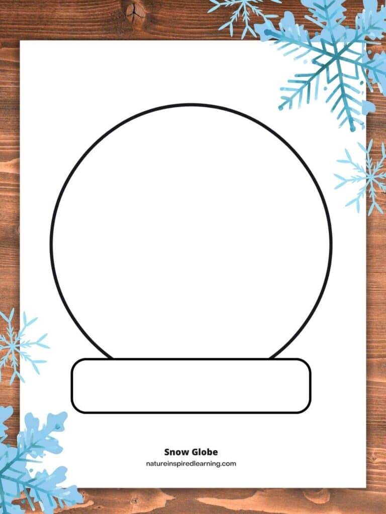 Snow globe coloring pages perfect for winter